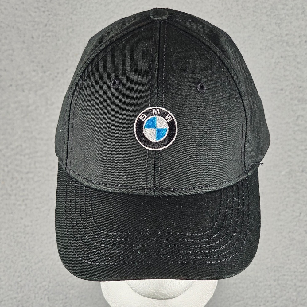 Flow BMW Car Black Strapback Hat Embroidered Logo Cap